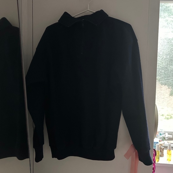 Fleece Navy Quarter Zip - Picture 1 of 3